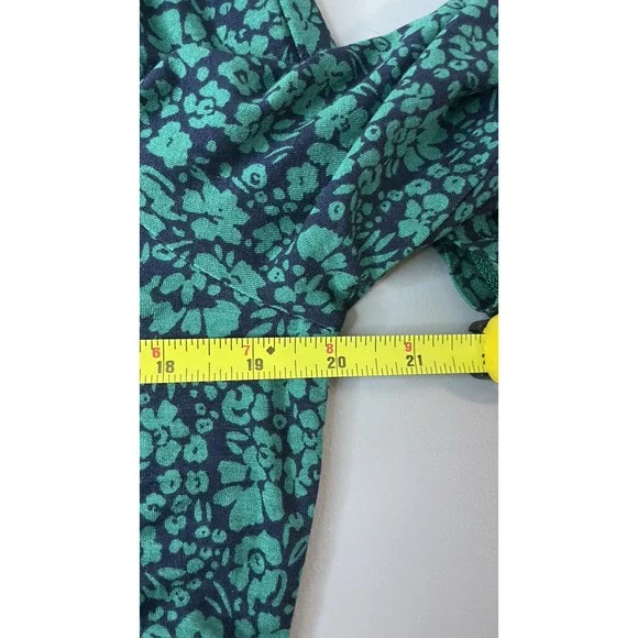 NWT Boden Jersey Midi Dress Floral Modest Cottagecore Blue Green Women's US 12L - Picture 13 of 15